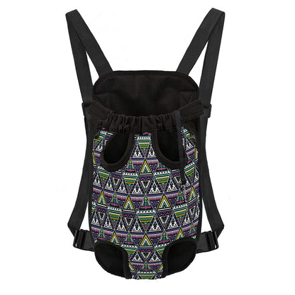 Colorful Geometric Native Navajo Print Pet Carrier Backpack