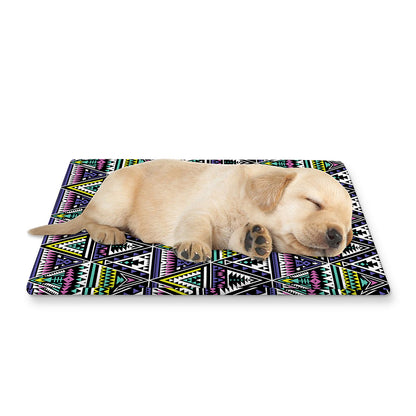 Colorful Geometric Native Navajo Print Pet Cooling Mat Cover