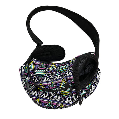 Colorful Geometric Native Navajo Print Pet Sling Carrier