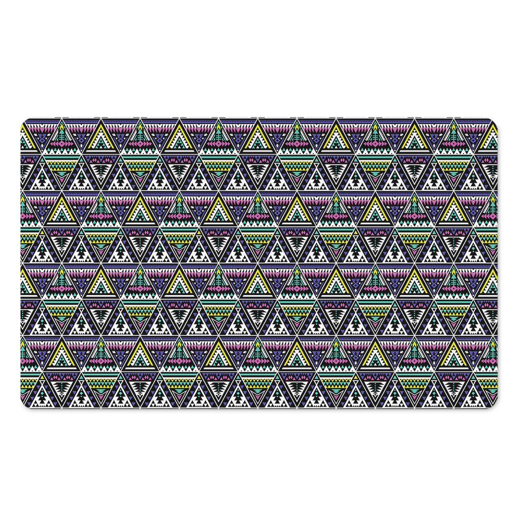 Colorful Geometric Native Navajo Print Polyester Doormat