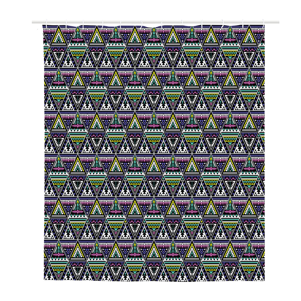 Colorful Geometric Native Navajo Print Polyester Shower Curtain