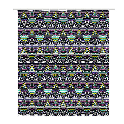Colorful Geometric Native Navajo Print Polyester Shower Curtain