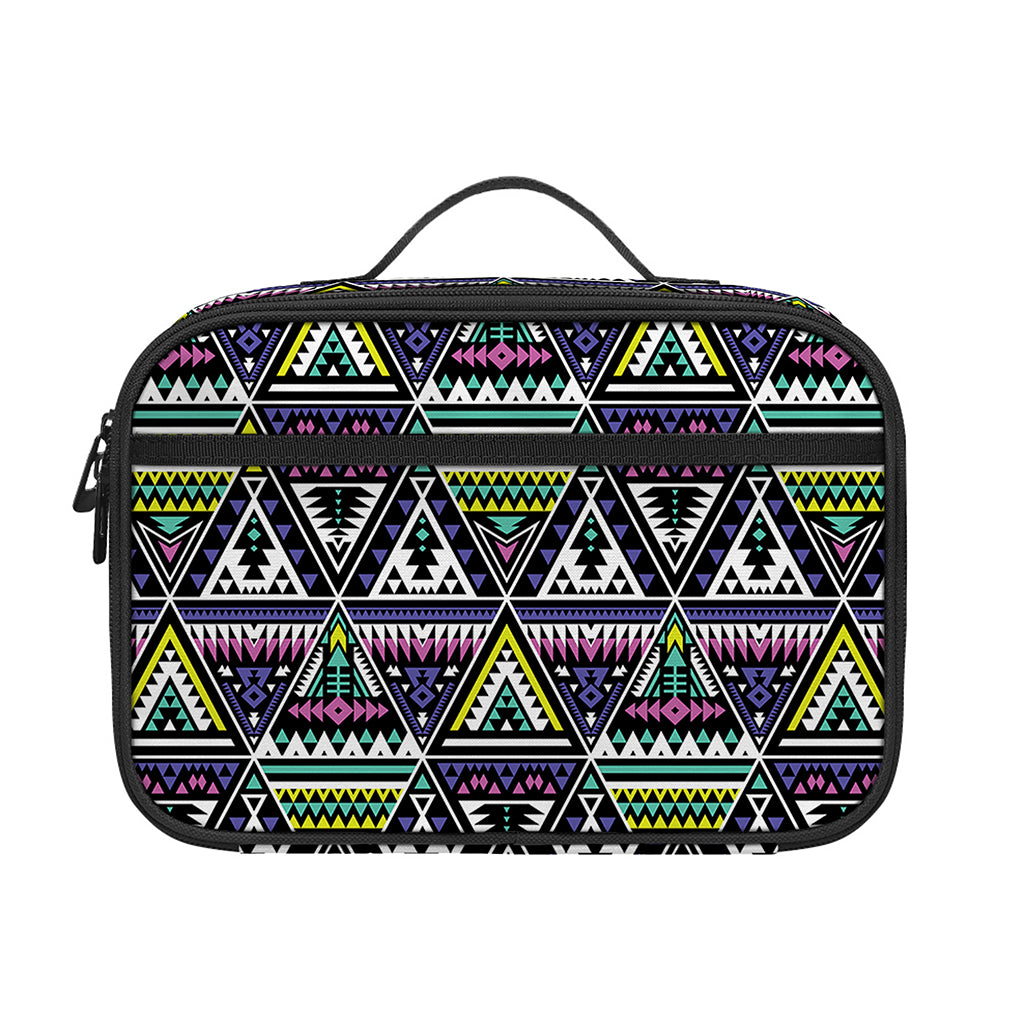 Colorful Geometric Native Navajo Print Portable Lunch Bag
