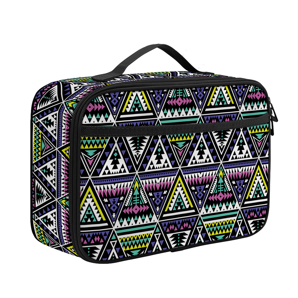 Colorful Geometric Native Navajo Print Portable Lunch Bag