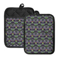 Colorful Geometric Native Navajo Print Pot Holders With Pocket
