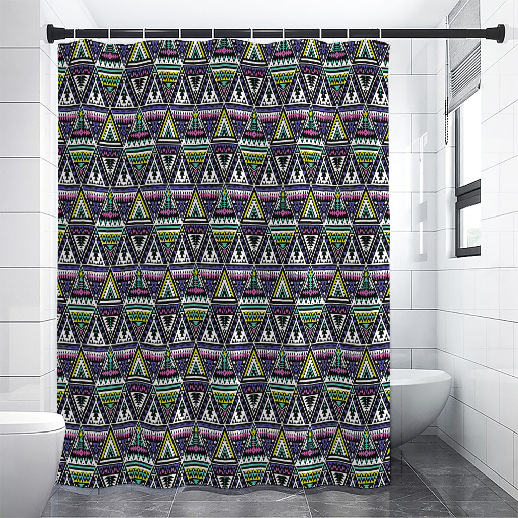 Colorful Geometric Native Navajo Print Premium Shower Curtain