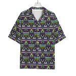 Colorful Geometric Native Navajo Print Rayon Hawaiian Shirt
