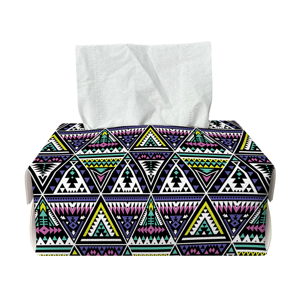 Colorful Geometric Native Navajo Print Rectangle Tissue Box Cover