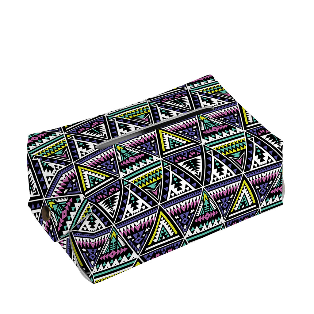 Colorful Geometric Native Navajo Print Rectangle Tissue Box Cover