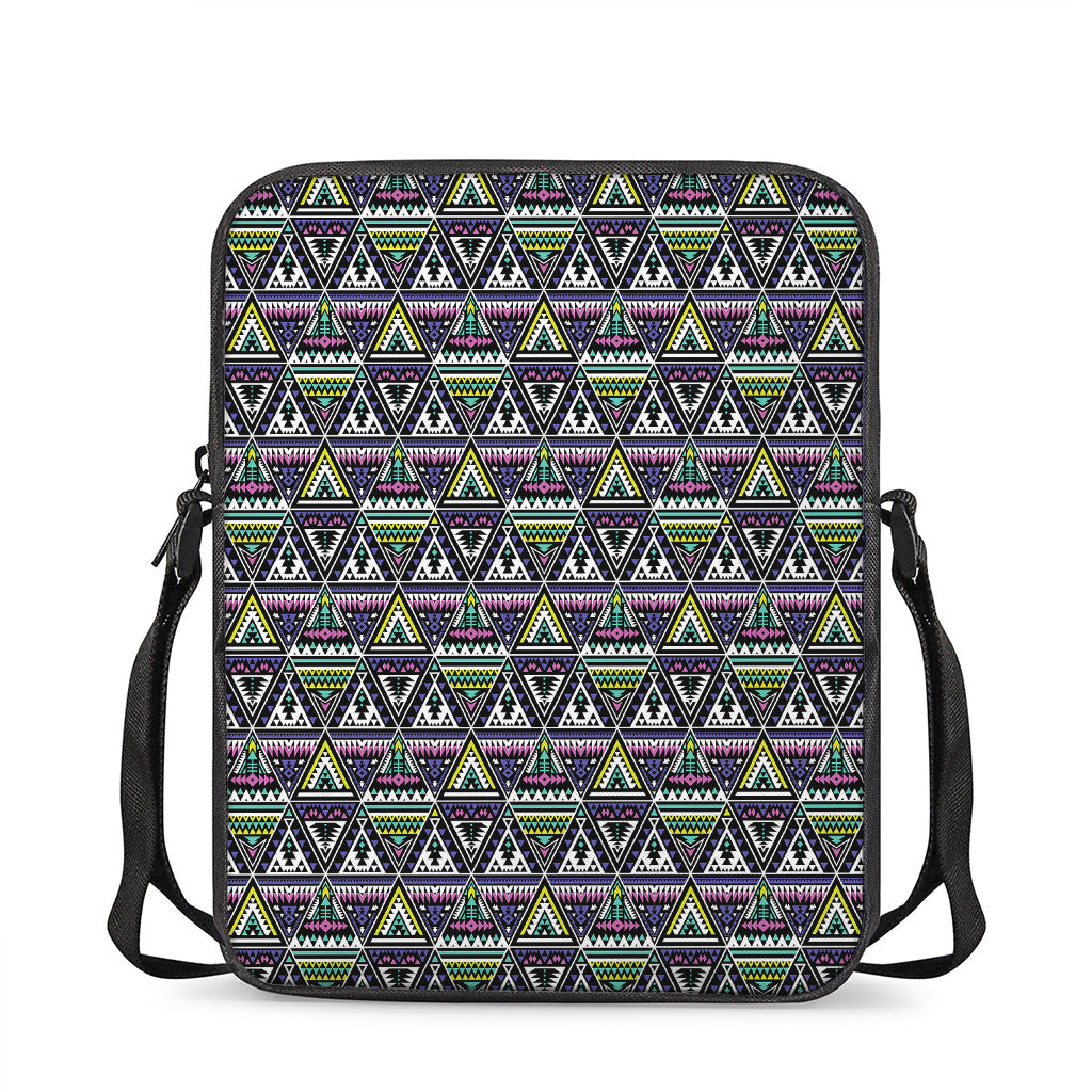 Colorful Geometric Native Navajo Print Rectangular Crossbody Bag