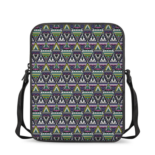 Colorful Geometric Native Navajo Print Rectangular Crossbody Bag