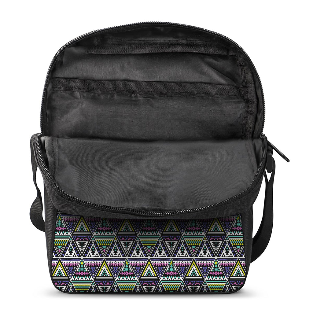 Colorful Geometric Native Navajo Print Rectangular Crossbody Bag