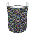 Colorful Geometric Native Navajo Print Round Laundry Basket