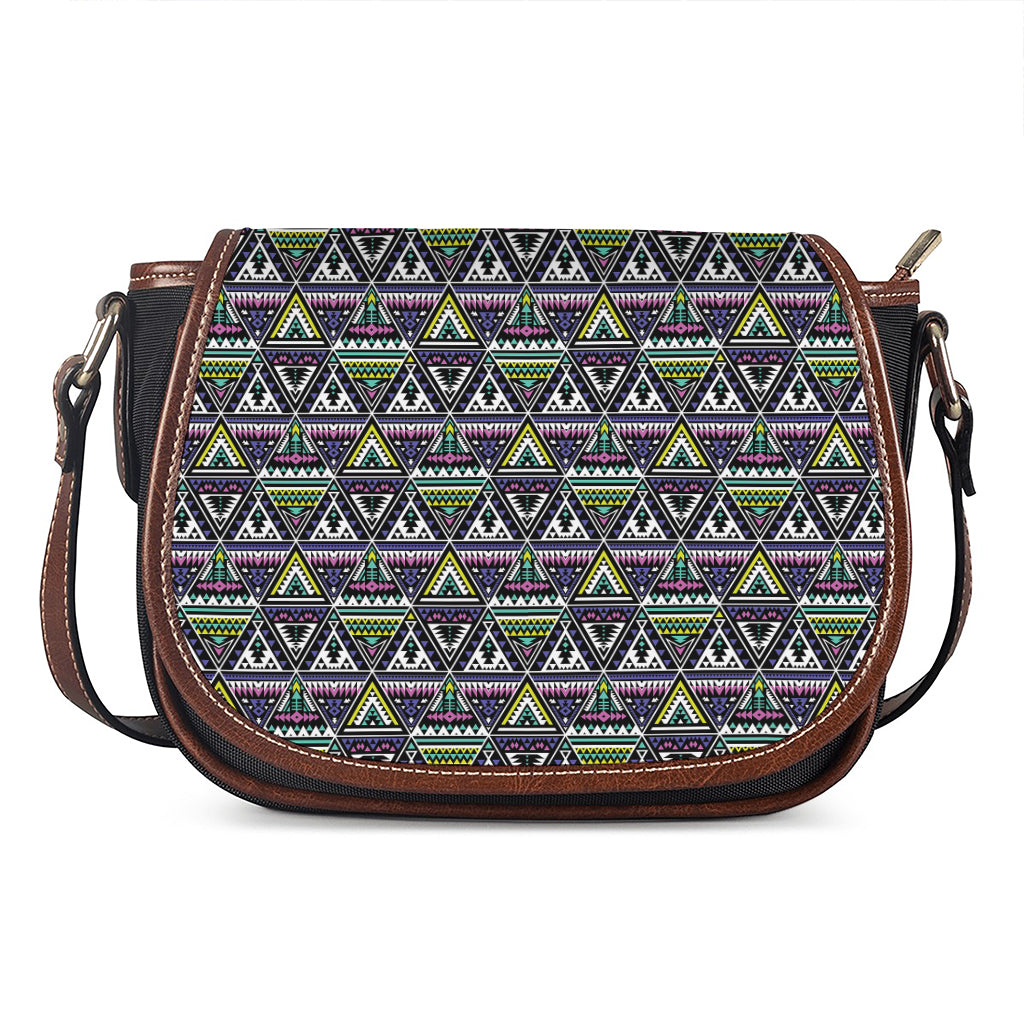 Colorful Geometric Native Navajo Print Saddle Bag