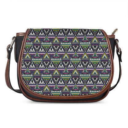 Colorful Geometric Native Navajo Print Saddle Bag