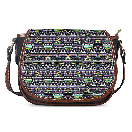 Colorful Geometric Native Navajo Print Saddle Bag