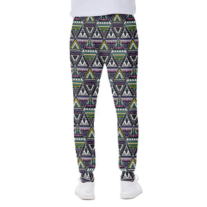 Colorful Geometric Native Navajo Print Scuba Joggers