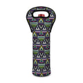 Colorful Geometric Native Navajo Print Single Neoprene Wine Tote