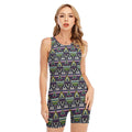 Colorful Geometric Native Navajo Print Sleeveless One Piece Swimsuit