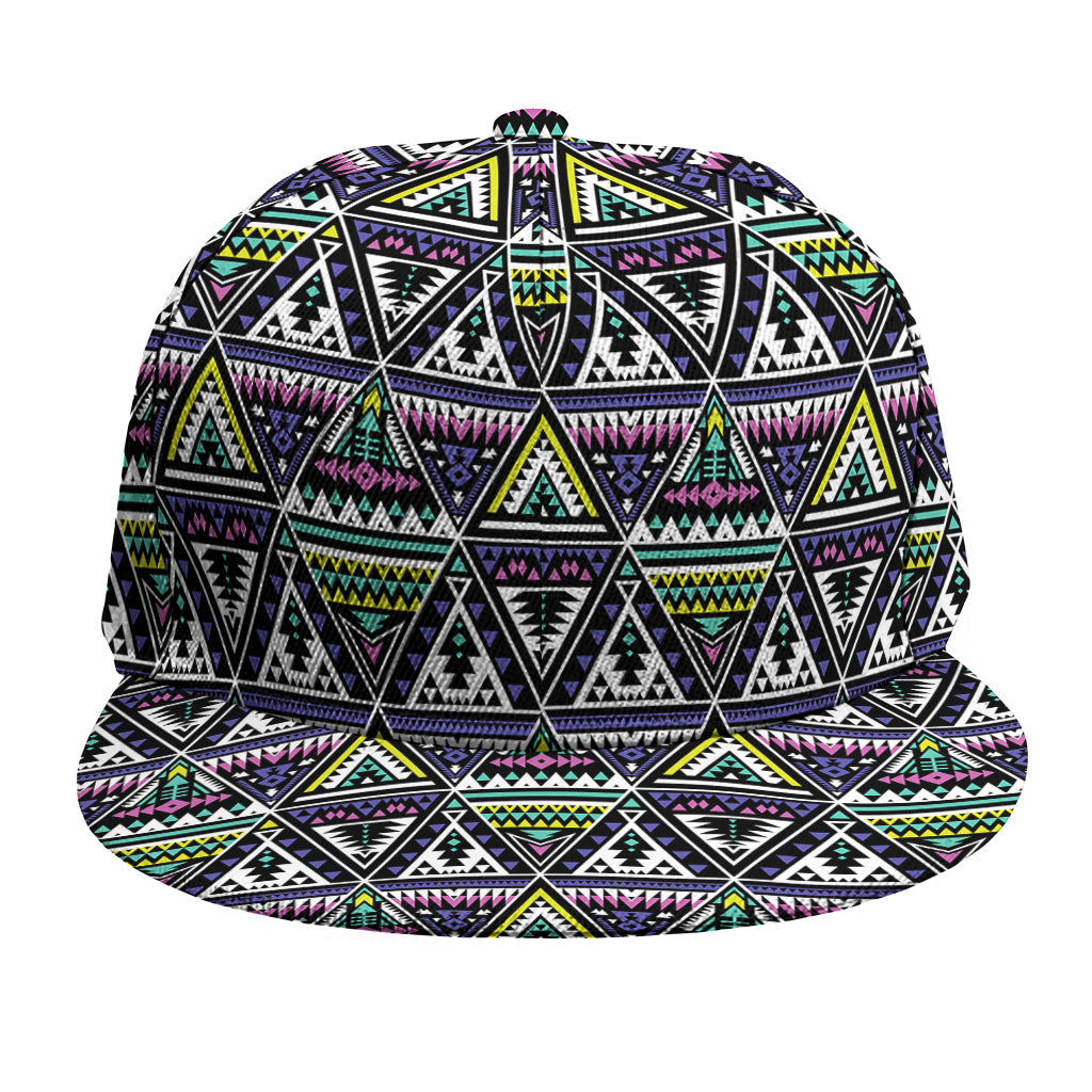 Colorful Geometric Native Navajo Print Snapback Cap