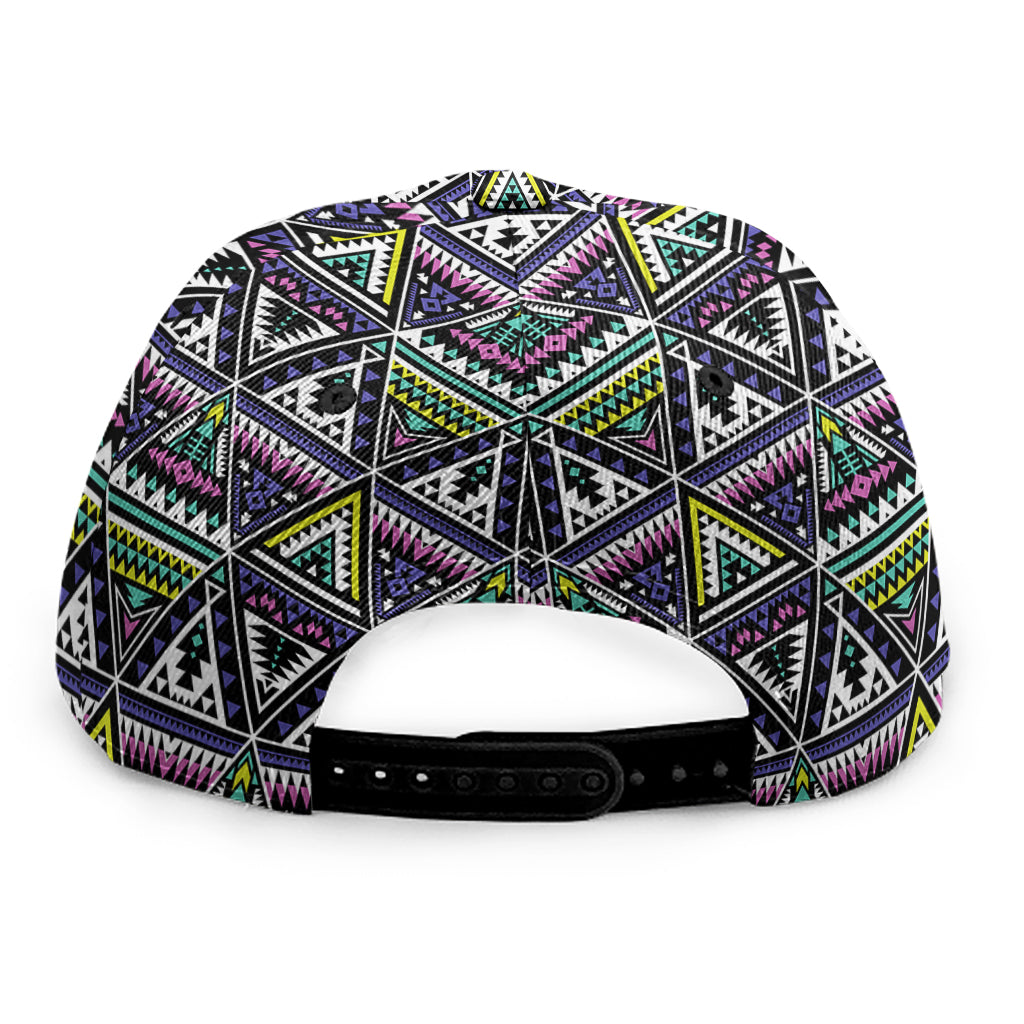 Colorful Geometric Native Navajo Print Snapback Cap
