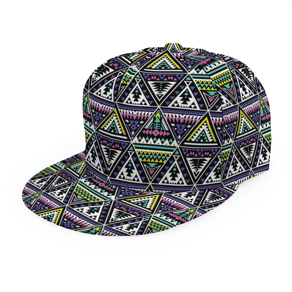 Colorful Geometric Native Navajo Print Snapback Cap