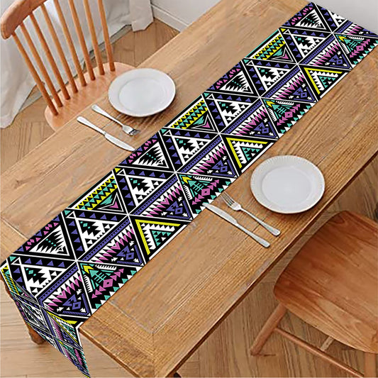Colorful Geometric Native Navajo Print Table Runner