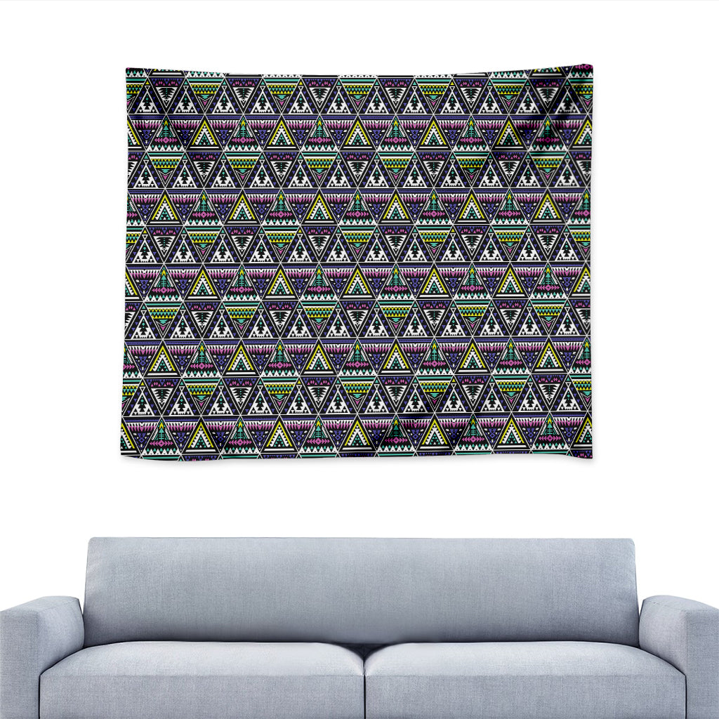Colorful Geometric Native Navajo Print Tapestry