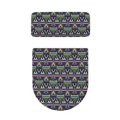 Colorful Geometric Native Navajo Print Toilet Lid And Tank Cover Set