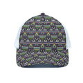 Colorful Geometric Native Navajo Print White Mesh Trucker Hat