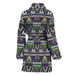 Colorful Geometric Native Navajo Print Women's Bathrobe