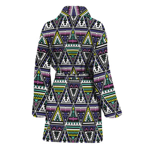 Colorful Geometric Native Navajo Print Women's Bathrobe