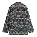 Colorful Geometric Native Navajo Print Women's Blazer