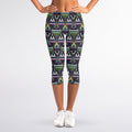 Colorful Geometric Native Navajo Print Women's Capri Leggings
