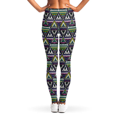 Colorful Geometric Native Navajo Print Women's Leggings
