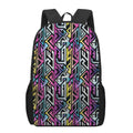 Colorful Geometric Tribal Pattern Print 17 Inch Backpack