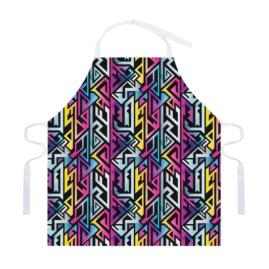 Colorful Geometric Tribal Pattern Print Adjustable Apron