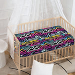 Colorful Geometric Tribal Pattern Print Baby Crib Sheet