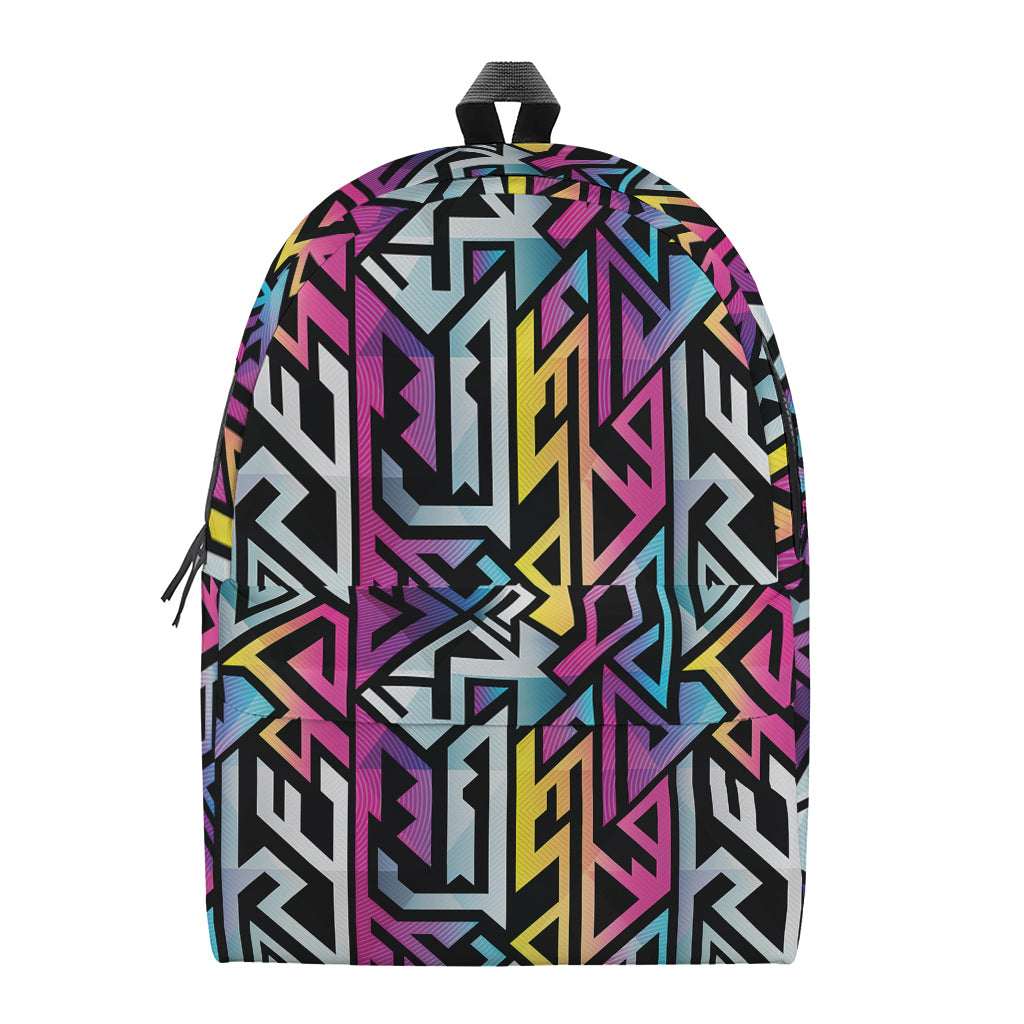 Colorful Geometric Tribal Pattern Print Backpack