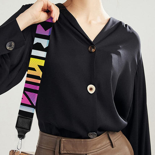 Colorful Geometric Tribal Pattern Print Bag Strap