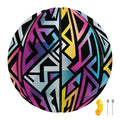 Colorful Geometric Tribal Pattern Print Basketball