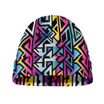 Colorful Geometric Tribal Pattern Print Beanie