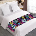 Colorful Geometric Tribal Pattern Print Bed Runner