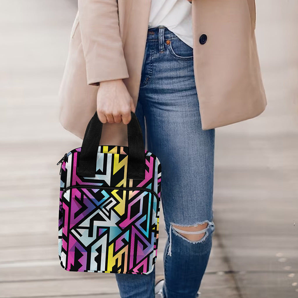 Colorful Geometric Tribal Pattern Print Bible Tote Bag