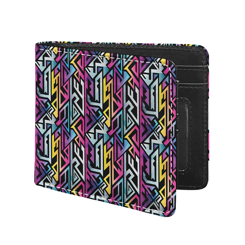Colorful Geometric Tribal Pattern Print Bifold Wallet