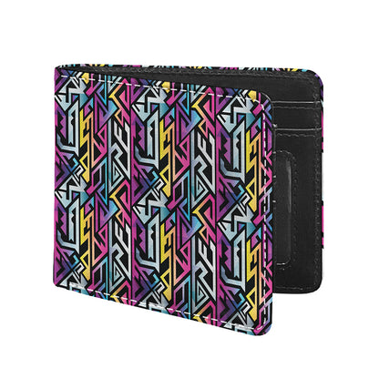 Colorful Geometric Tribal Pattern Print Bifold Wallet