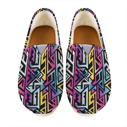 Colorful Geometric Tribal Pattern Print Casual Shoes