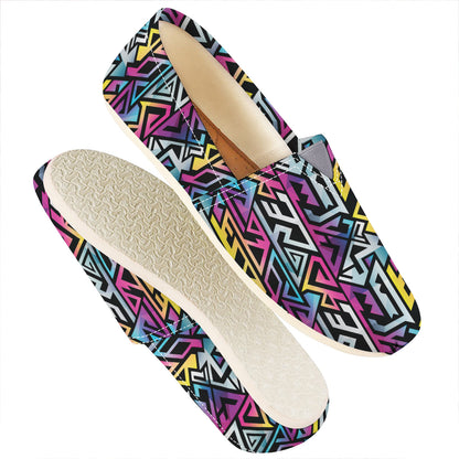 Colorful Geometric Tribal Pattern Print Casual Shoes