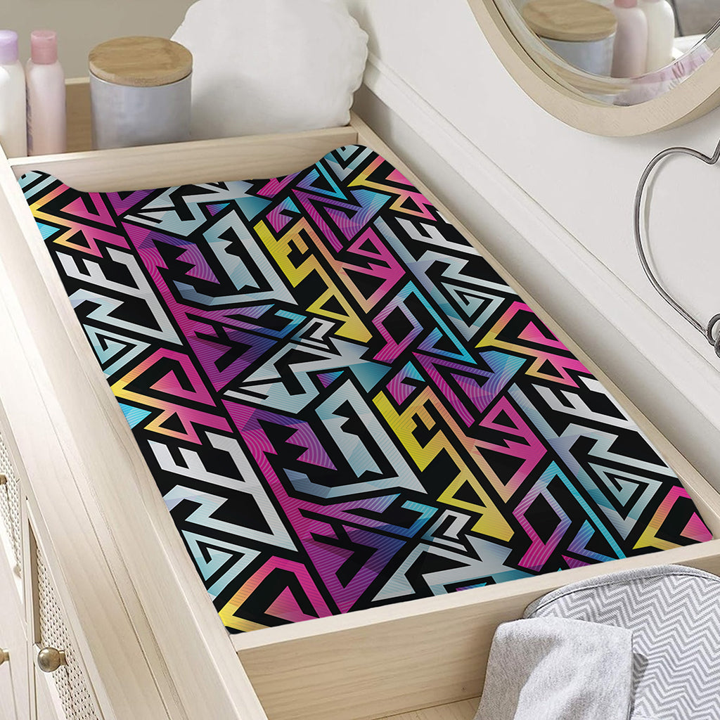 Colorful Geometric Tribal Pattern Print Changing Pad Cover
