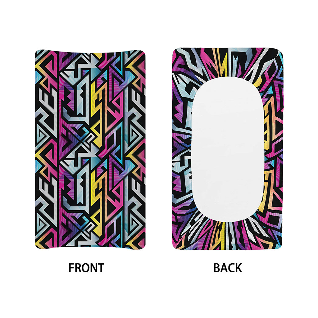 Colorful Geometric Tribal Pattern Print Changing Pad Cover